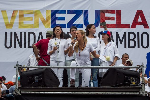 MANIFESTACIÓN PARA RESPALDAR PETICIONES DE LEOPOLDO LÓPEZ Y DANIEL CEBALLOS