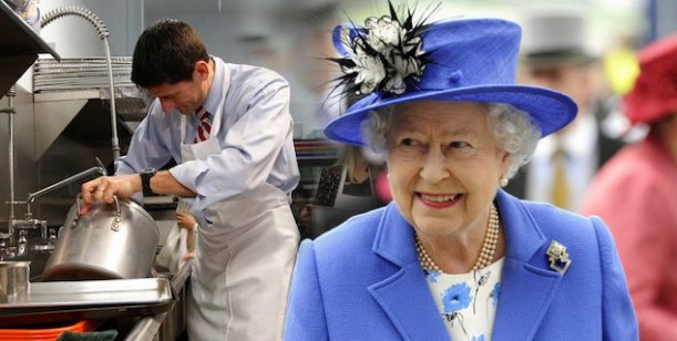La Reina Isabel II ofrece 23 mil dólares al año para un lavaplatos