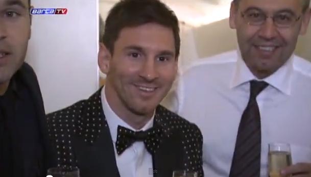 Así festejó Messi (fotos y video)