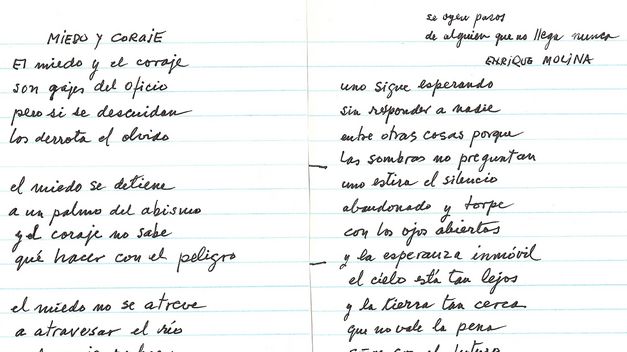 Descubren dos poemas manuscritos inéditos de Benedetti