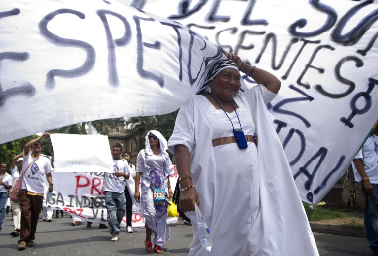 Presidente Santos abrió marchas por la paz en Colombia