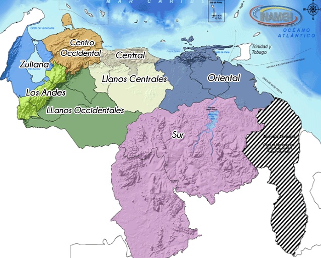 Precipitaciones en las regiones Centro Occidental, Zuliana y Los Andes