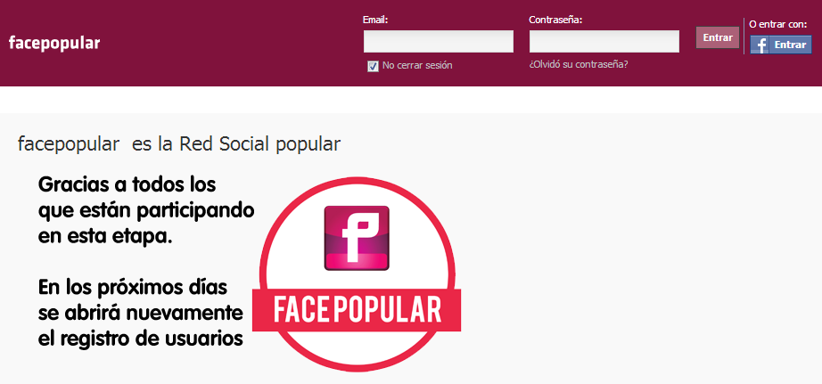 Crean Facepopular para competir con Facebook