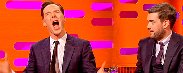 Benedict Cumberbatch imita a Chewbacca… junto a Harrison Ford