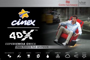 Cinex 4DX abre este diciembre en el Centro San Ignacio