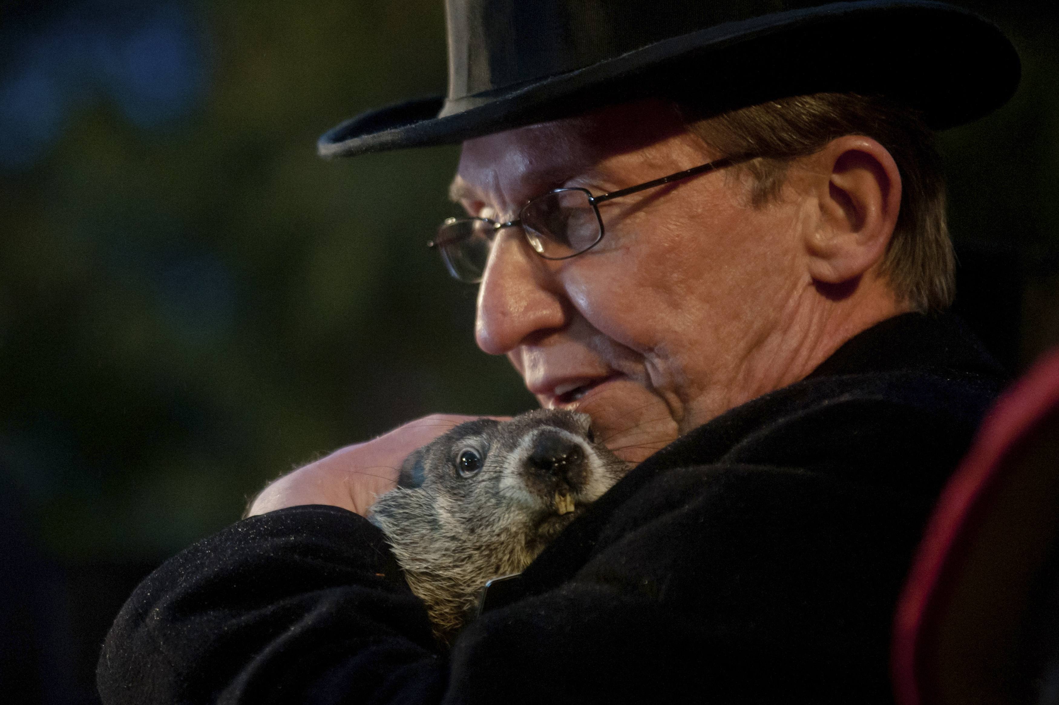 La marmota Phil pronostica seis semanas más de invierno (Fotos)