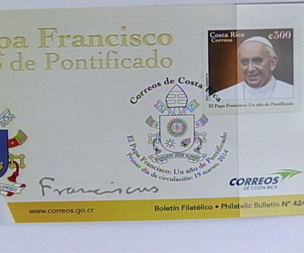Costa Rica emite un sello postal en honor a Francisco