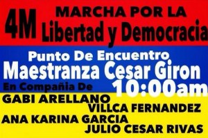 Convocan marcha por la “Libertad y Democracia” este #4M en Aragua