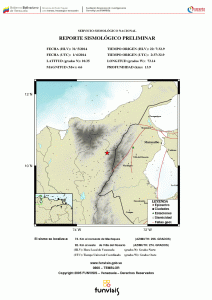 Sismo de magnitud 4.6 fue sentido en algunas localidades del estado Zulia