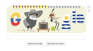 Google celebra el encuentro Uruguay Vs Colombia