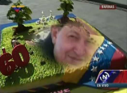 Con esta torta le cantaron “cumpleaños” al difunto presidente Hugo Chávez (Fotos + Video)