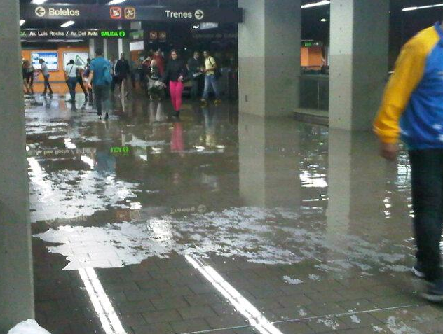 Inundada la estación Altamira del Metro