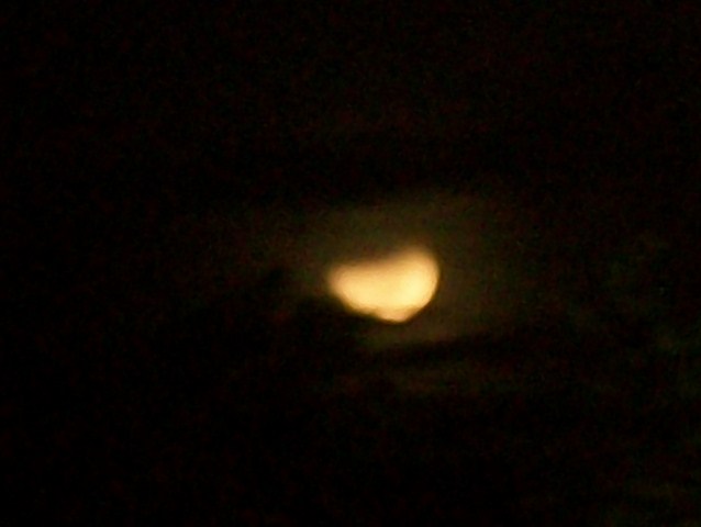 Así se vio la luna roja en Guayana (Fotos)