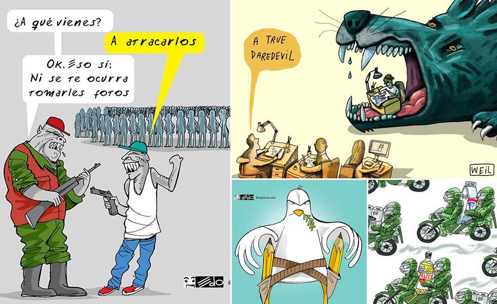 Caricaturistas buscan refugio digital para dibujar a la Venezuela socialista
