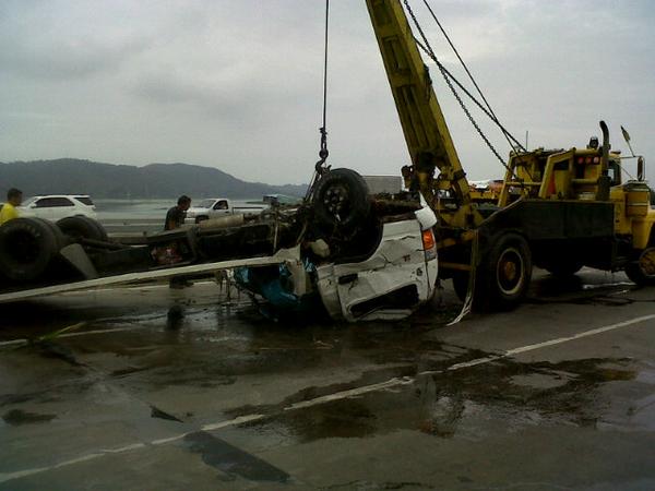 Un herido tras accidente cerca del viaducto La Cabrera (Fotos)