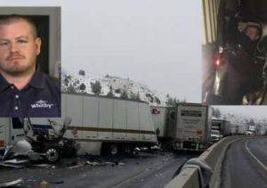 ¡Milagro! Sobrevive al ser aplastado por dos camiones (Fotos)
