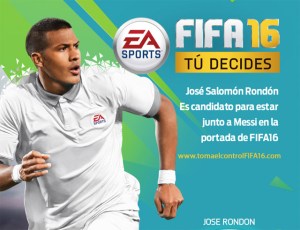 Hasta el 5 de julio pueden votar por Salomón Rondón para que aparezca en la portada de Fifa 16