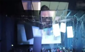 Sala de cine de terror… se les vino el techo encima en plena función (VIDEO)