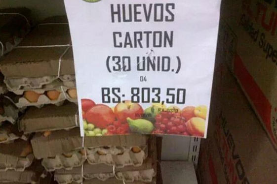 Zulianos pagan entre 600 y 800 bolos por un cartón de huevos