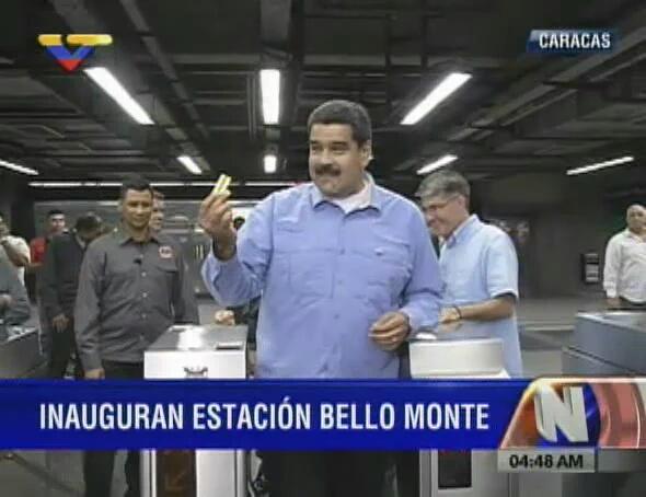 Maduro inauguró de madrugada la Estación Bello Monte de la Línea 5 del Metro de Caracas (Fotos y Video)
