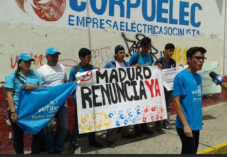 Vente Venezuela Mérida se suma a la protesta nacional por la crisis eléctrica en el país