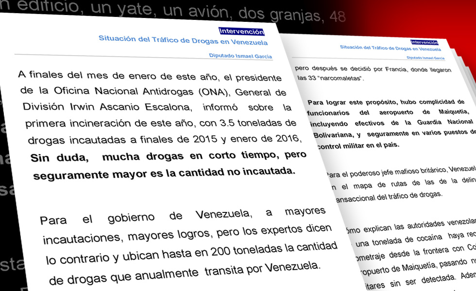 Las drogas en Venezuela: Tráfico, legitimación y complicidad gubernamental (informe completo)