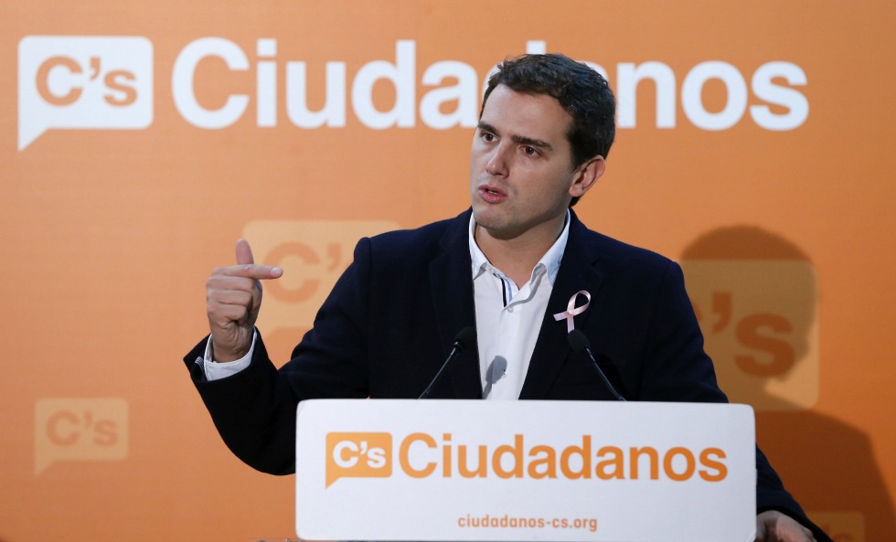 Según un sondeo, partido político español Ciudadanos es la tercera fuerza parlamentaria
