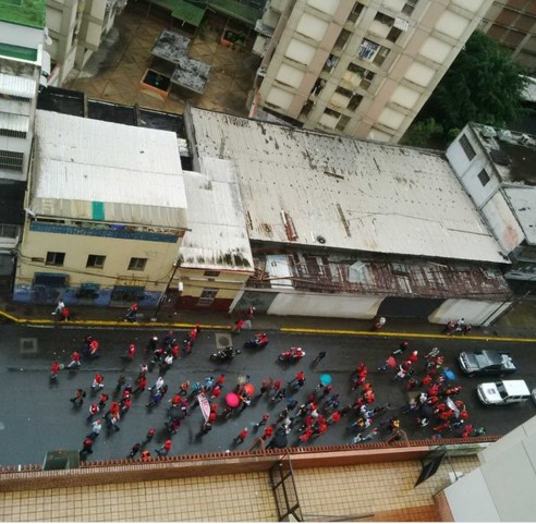 La solitaria marcha chavista de este domingo por el Día del Trabajador (Fotos)