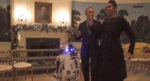 Los Obama “echaron un pie” con los personajes de Star Wars (VIDEO)