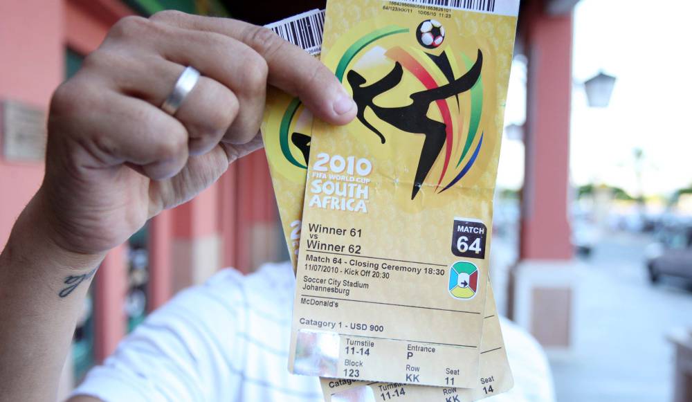 Condenado a 4 años por vender entradas falsas para final Mundial de Sudáfrica