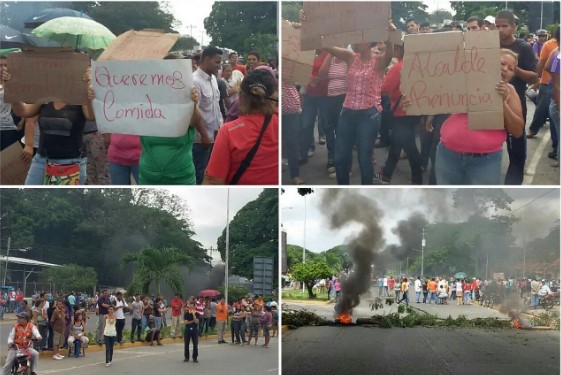 ¡En Tinaquillo también hay hambre! Protestan porque no llegó la bolsa de los Clap