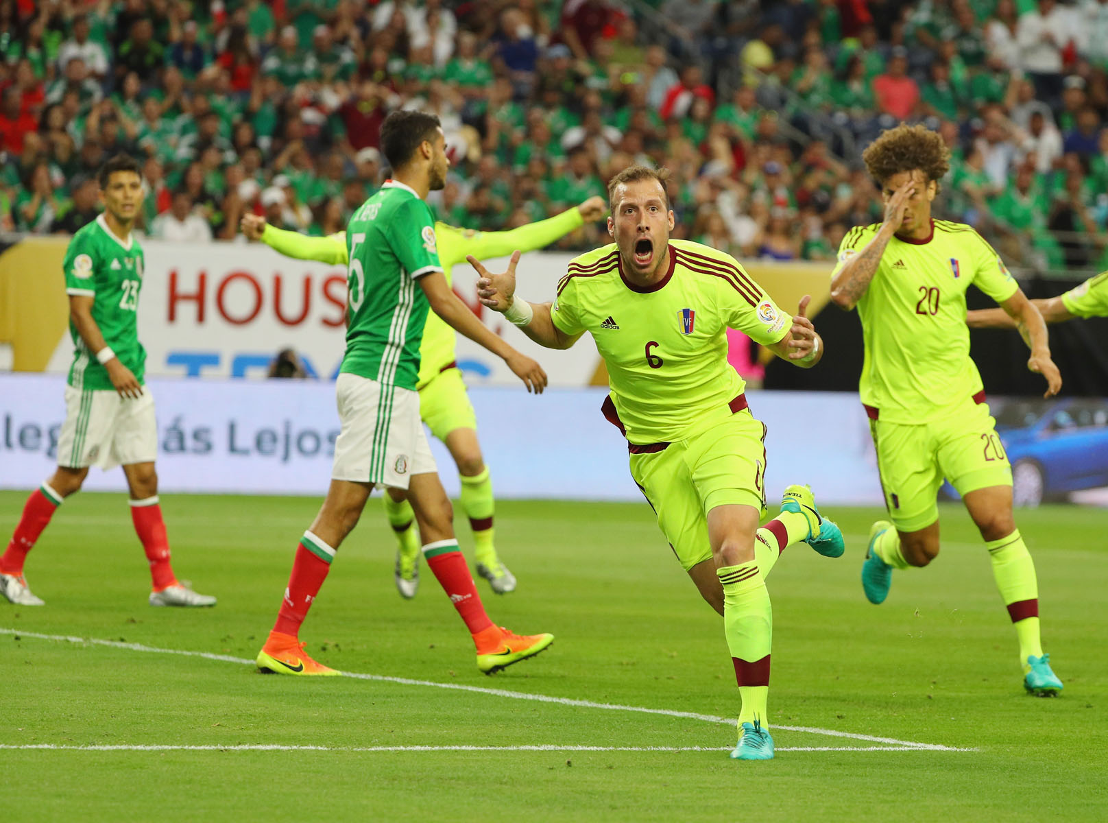 Venezuela iguala a un gol con México y le tocaría Argentina en cuartos de final