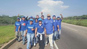 Militantes de UNT Anzoátegui comenzaron su caminata rumbo a la Toma de Caracas