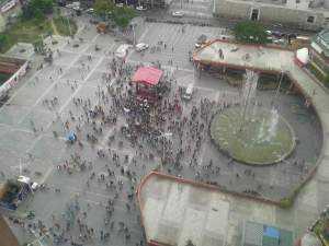 La “concentración” chavista en la plaza Diego Ibarra que no verás por VTV (foto)
