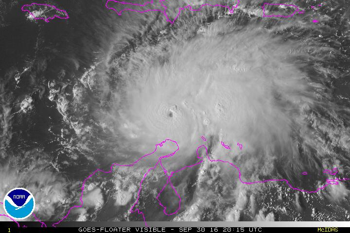 Matthew se fortalece y alcanza la categoría 4 sobre la costa colombo-venezolana