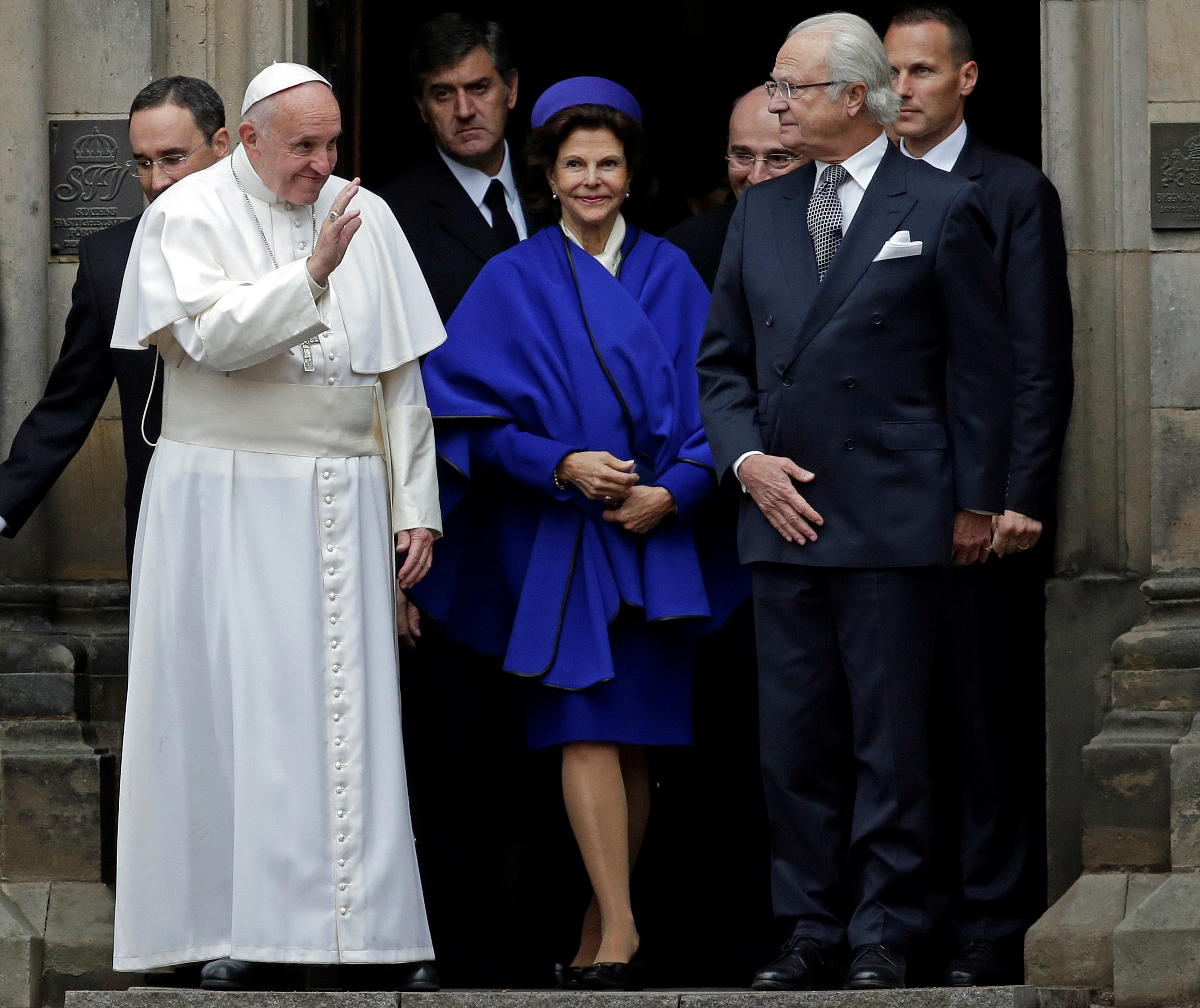 El Papa se reunió durante 20 minutos con los reyes de Suecia (Fotos)