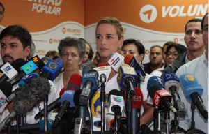 Lilian Tintori exige al régimen de Maduro Fe de Vida de Leopoldo López