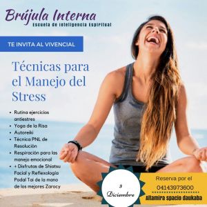 Brújula interna ofrece vivencial técnicas para el manejo del estrés