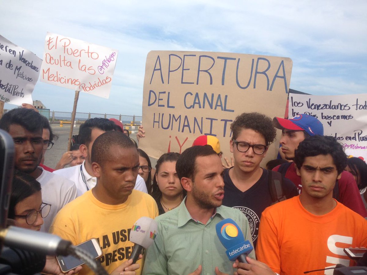 Estudiantes pidieron en La Guaira la apertura del canal humanitario