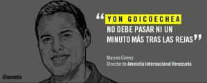 Amnistía Internacional y Human Rights Watch exigen libertad de Yon Goicoechea