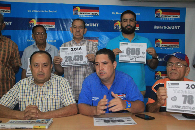 UNT: En Monagas en 2016 hubo 93 muertes violentas por cada 100 mil habitantes