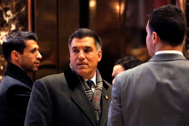 FILE PHOTO: Businessman Vincent Viola enters Trump Tower in Manhattan, New York City, U.S., December 16, 2016. REUTERS/Andrew Kelly/File Photo