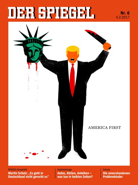 Revista alemana causa furor con Trump en su portada con la Estatua de la Libertad decapitada