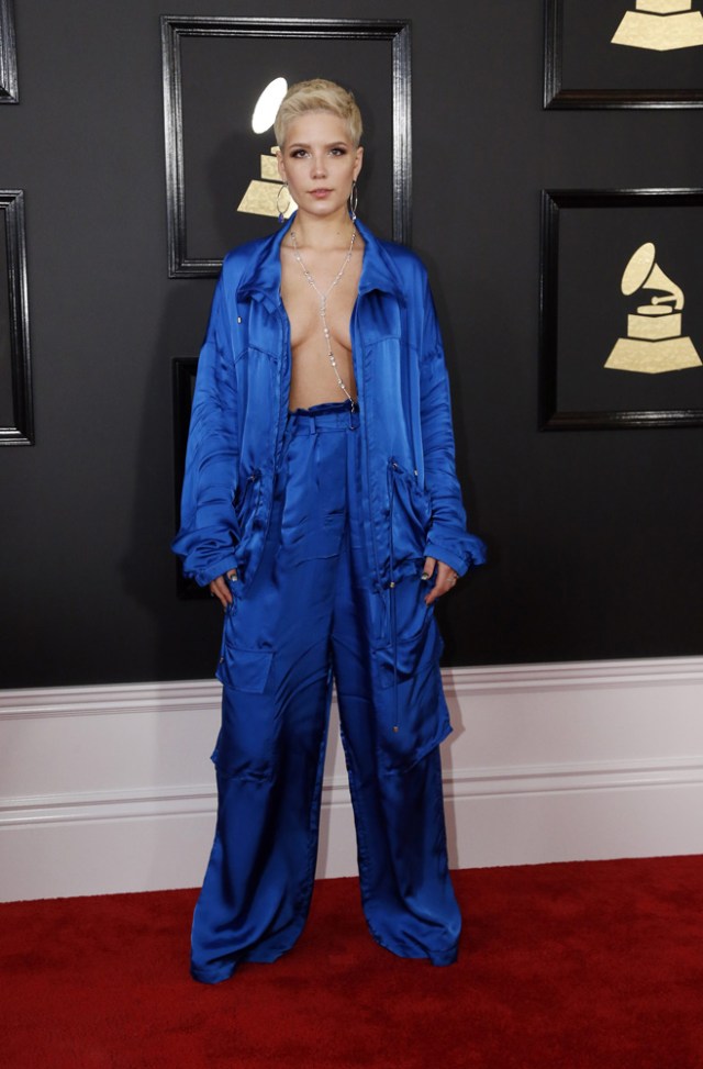 Singer Halsey arrives at the 59th Annual Grammy Awards in Los Angeles, California, U.S. , February 12, 2017. REUTERS/Mario Anzuoni