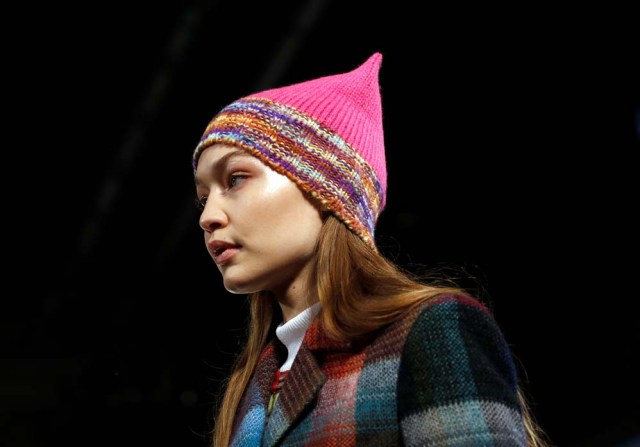 A model presents a creation from the Missoni Autumn/Winter 2017 women's collection during Milan's Fashion Week, in Milan, Italy February 25, 2017. REUTERS/Alessandro Garofalo