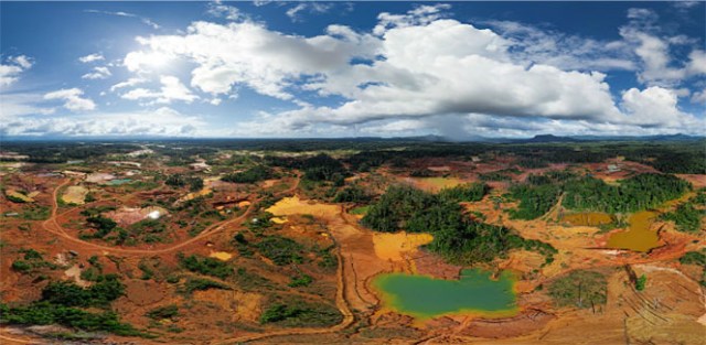 Referencial. Imágenes de una zona  de minería ilegal del Arco Minero en Venezuela