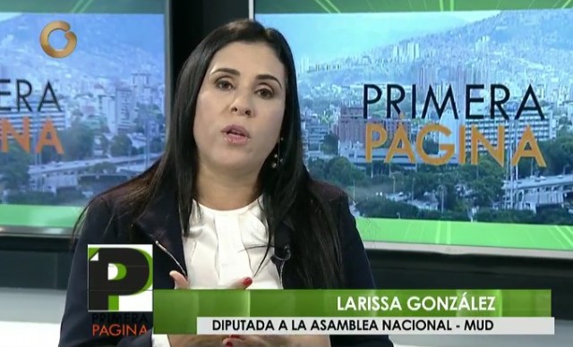 Larissa González, diputada por AD / Foto captura TV