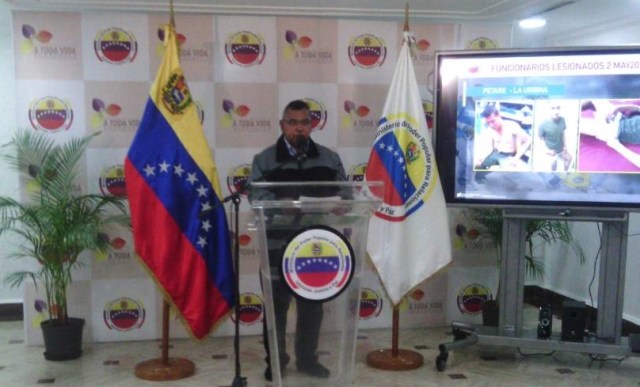 Néstor Reverol, ministro de Interior, Justicia y Paz, acusa al presidente de la AN Julio Borges de los hechos violentos ocurridos en el país el 2 de mayo. (Foto @DPresidencia)