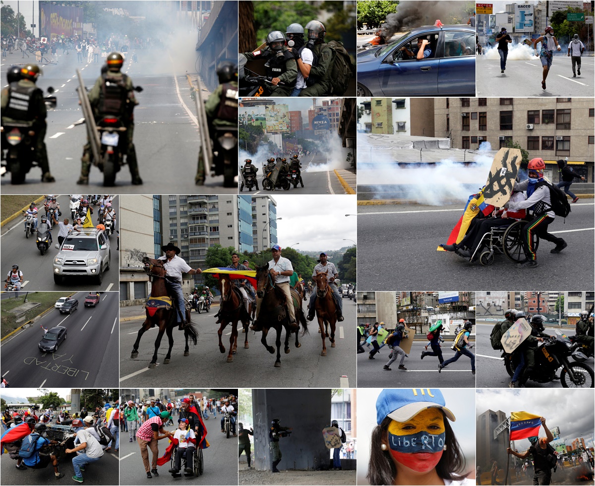 En Fotos: Agentes de seguridad reprimen movilizaciones opositoras en Venezuela este #13May