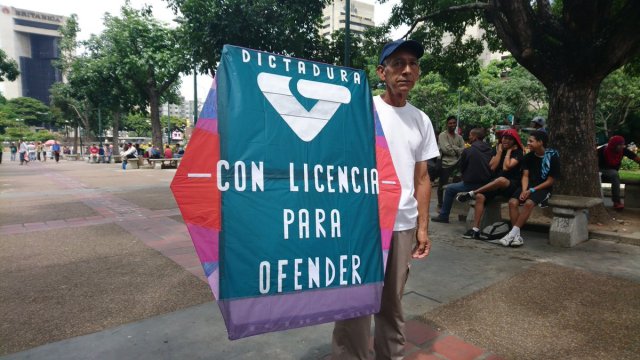 Foto: El Señor del Papagayo se manifestó este viernes / Jorge Pérez Valery